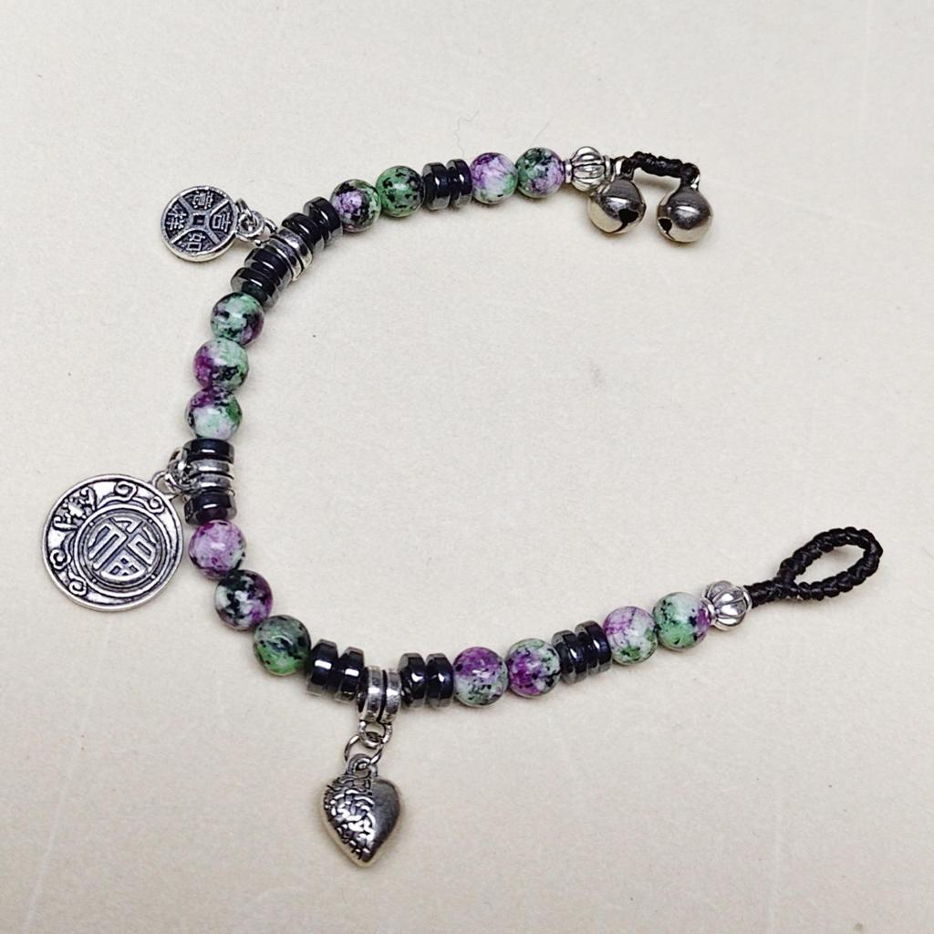 Vintage Tibetan Woven Bracelet with Ethnic Bells