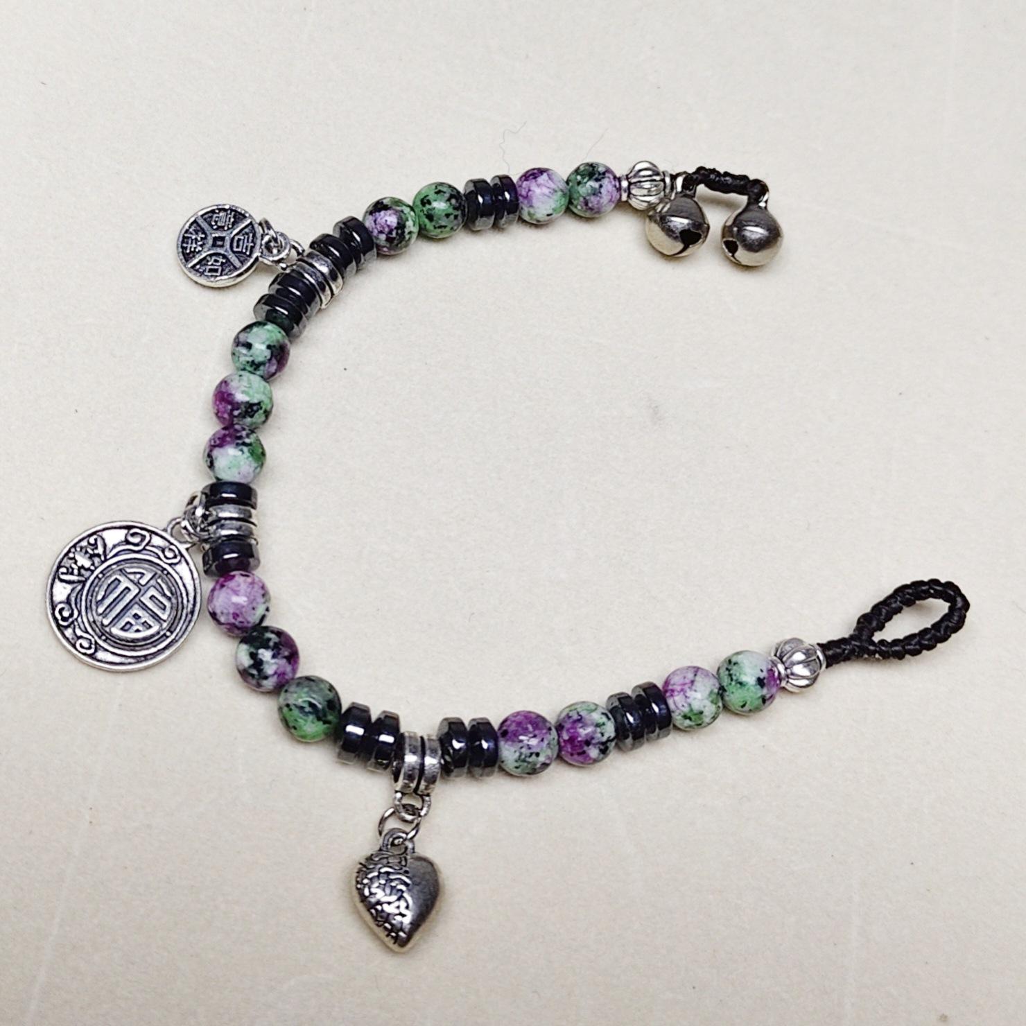 Винтажный тибетский плетеный браслет с этническими колокольчиками