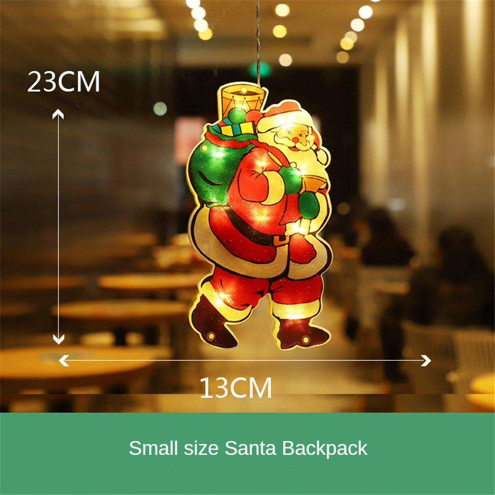 1Pcs Christmas Lamp Window Hanging Lamp Christmas Decorative Lamp Shop Window Room Decoration LED Sucker Light Small Colored Lamp