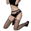 Stylish Red Trim Suspender Stockings - Sexy One-Piece Lingerie
