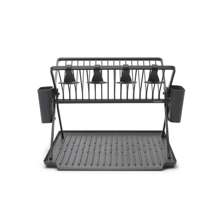 Egouttoir À Vaisselle Pliable Grand Modèle Gris Foncé - Brabantia