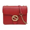 [Pre-Owned] Gold Double G Chain Shoulder Strap Crossbody Accordion Bag - Very Good #11QN79G