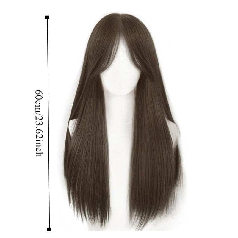 Halloween Women Layered Wigs Realistic Lolita Cosplay Wigs Sweet Long Straight Hair Wigs  Summer