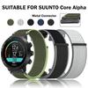 Cinta de Velcro de Nylon 24mm Liberação Rápida para Suunto Core Alpha/7 9 Baro Conector de Metal Cinta Esportiva Respirável Unissex