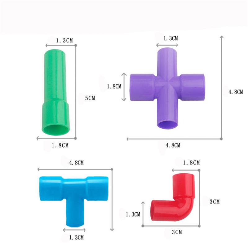 Pipeline Tunnel Blöcke DIY Kreative Bausteine Spielzeug Kinder Lernspielzeug Rohrblöcke Trainingsspielzeug Kind