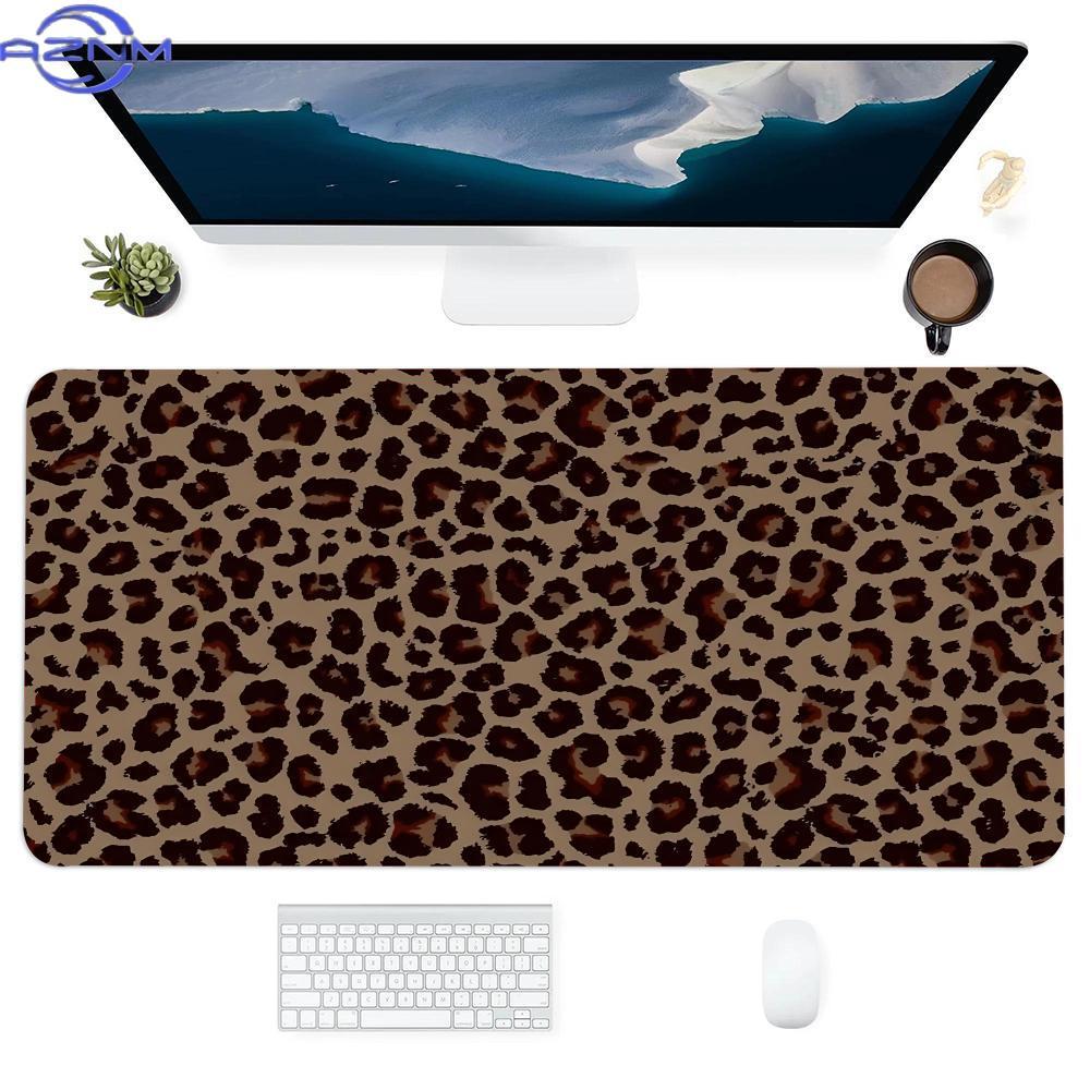 Leopard Print Mouse Pad Extended Pads Large Gaming Nonslip Gamer Keyboard Mousepads Laptop Tablet Mat Mini Pc Playmat