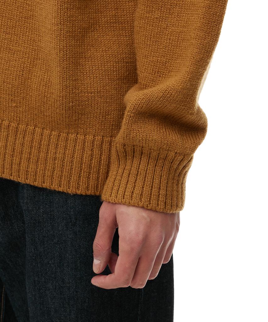 PEREGRINE Makers Stitch Polo Neck Sweater Wheat / Wj 71038
