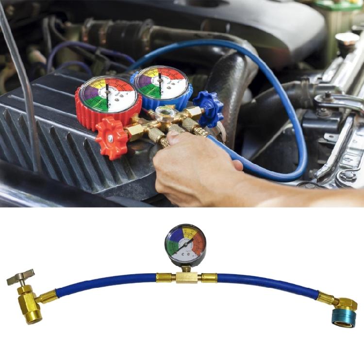 Car Air Conditioning R134A Refrigerants Recharge Hose with Pressure Gauge 100PSI Measuring Kit Car Accessories
