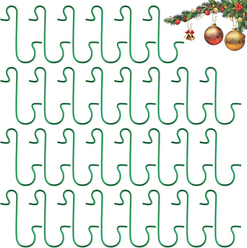 50PCS/100PCS Christmas Hook S-Shaped DIY Xmas Tree Pendant Christmas Decoration Doll Hooks For Home Party Baby Bedroom Accessory