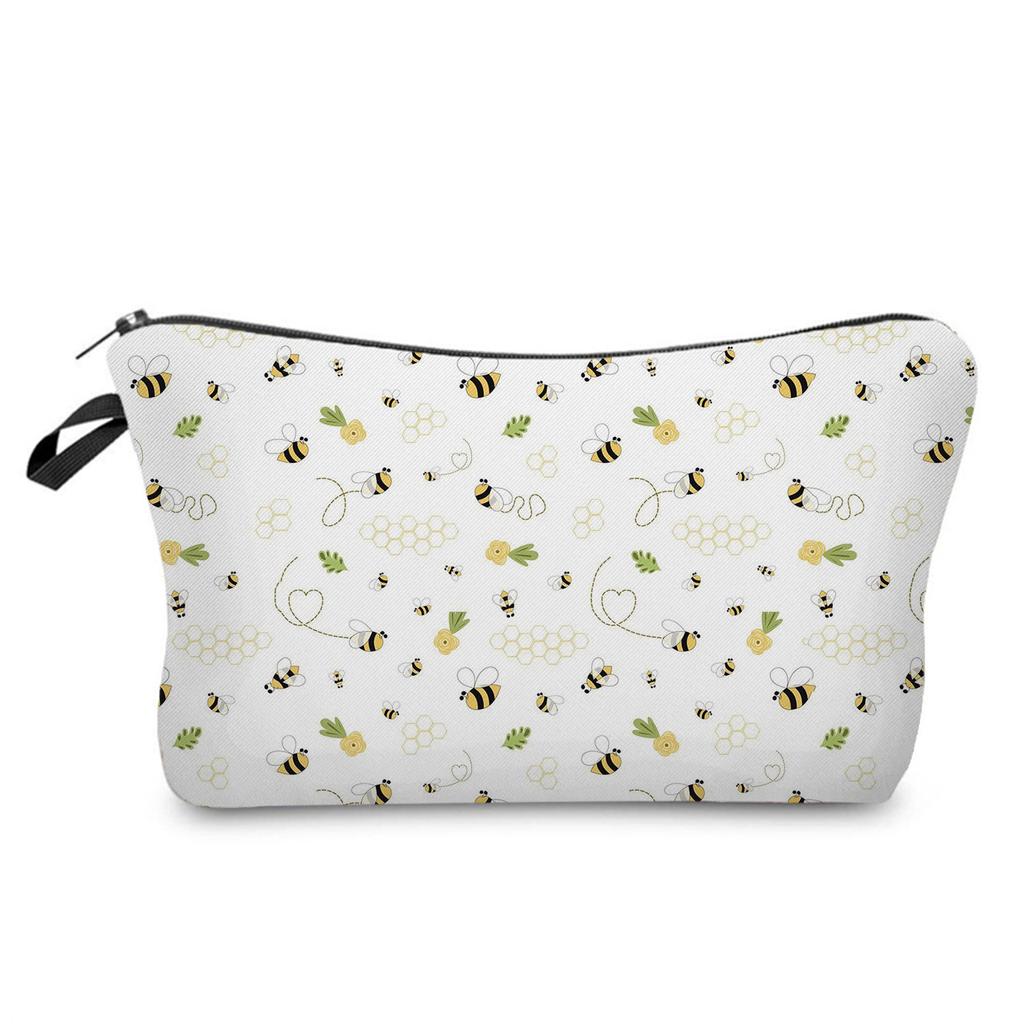 Women Insects Print Cosmetic Bag Toiletries Organize Travel Storage Case 6415