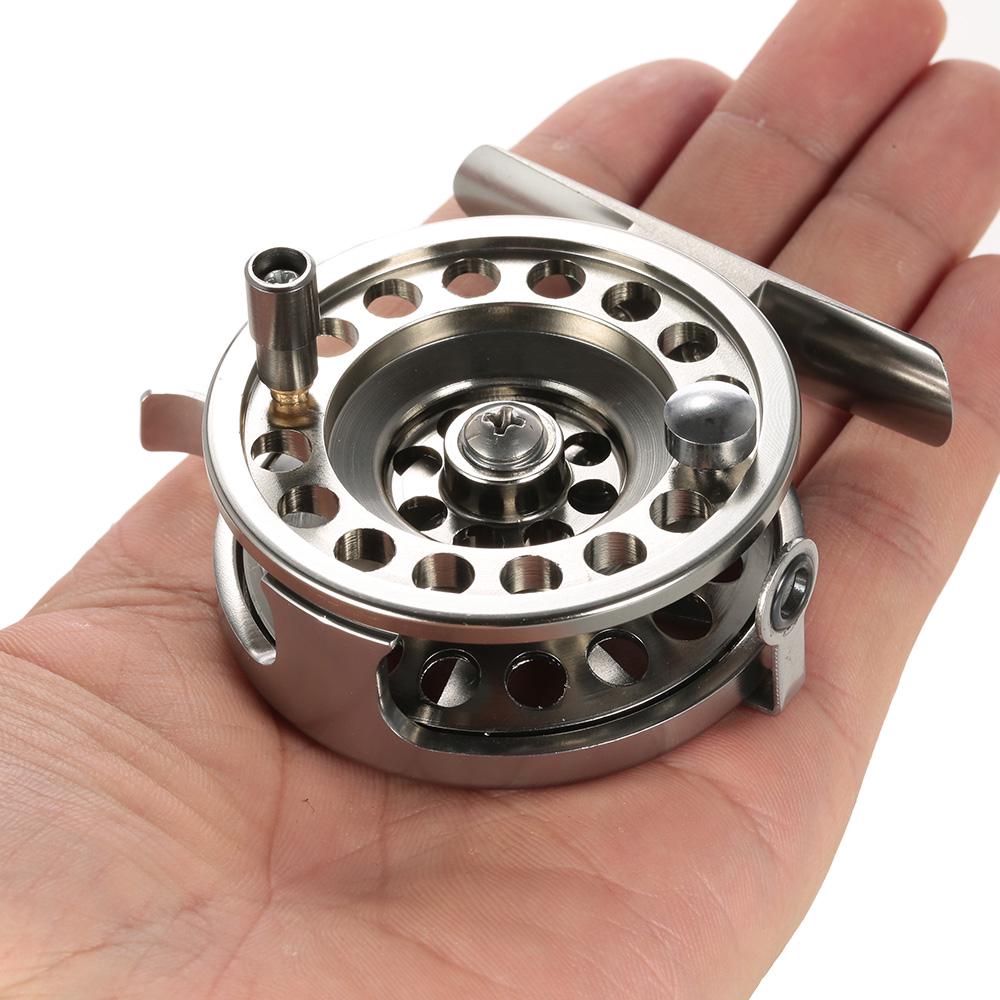Fly Fishing Reel Right Handed Aluminum Alloy Smooth Ice Fishing Reels Fly Reels