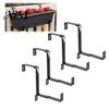 Stainless Steel Railing Hangers 4Pcs Adjustable Planter Box Brackets, Flower Hangers, Pot Holders No Drill Plant Supports for Fence Balcony
