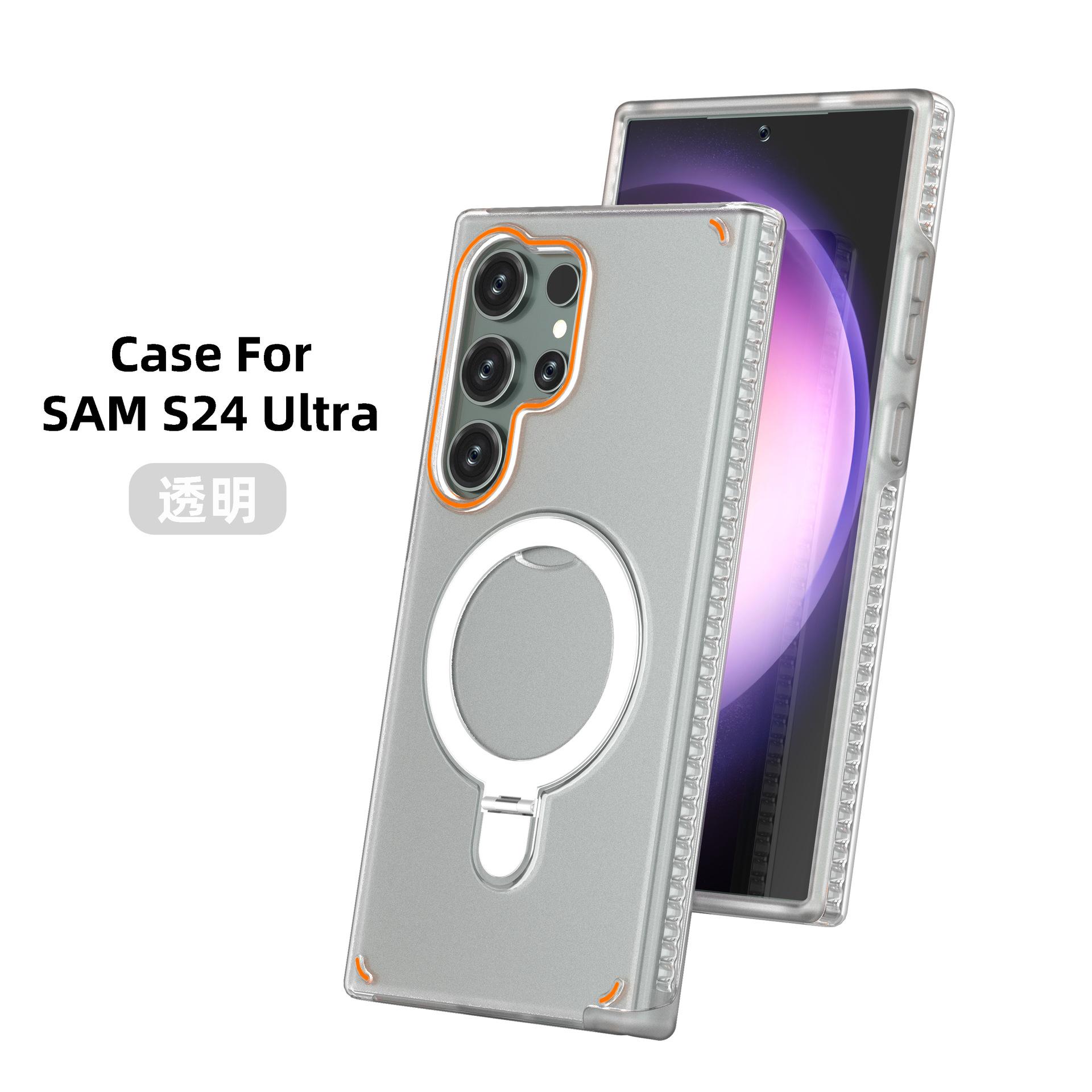 Compatible with Samsung S26 Ultra Colorful Magnetic Phone Case, transparent S25 Ultra stand, shockproof S24 protective case S26Ultra