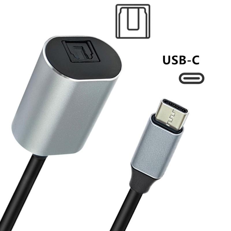 USB C Male Digital Fiber Analog Sound Cable SPDIF Female Digital Sound Converter Cable for HDTV Multimedia Speaker