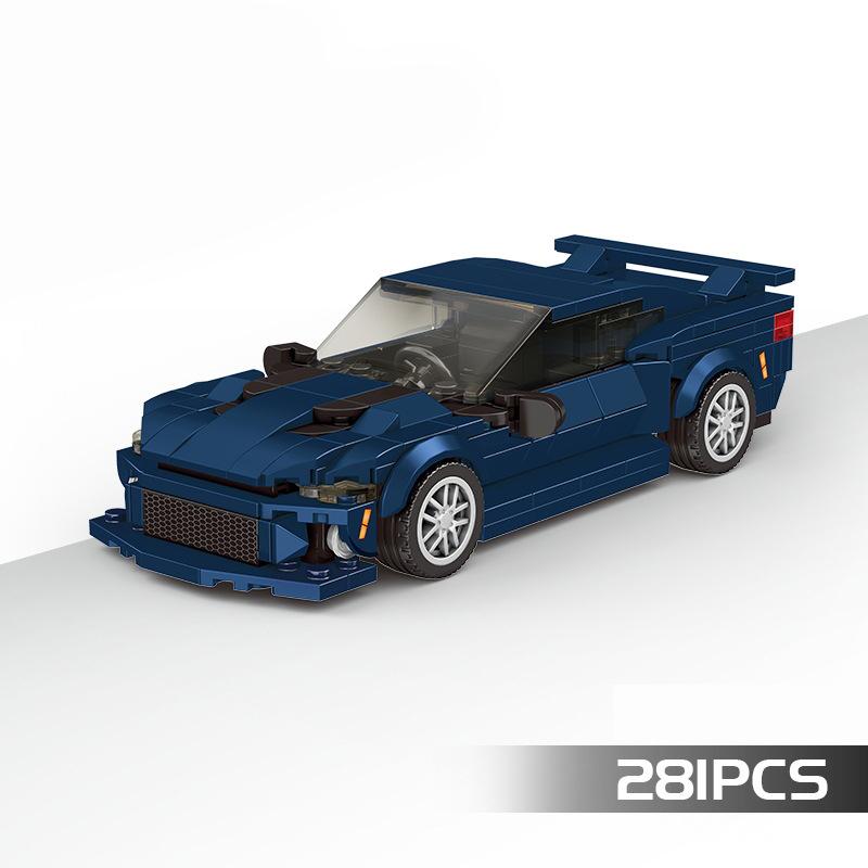 Technischer Speed Car MOC Stadtfahrzeug Rennwagen Rallye Bausteine Ziegel Set Retro Ornament DIY Spielzeug für Erwachsene Geschenke
