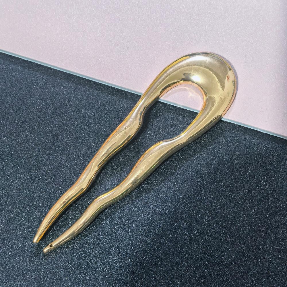 Einfacher Metall U-Form Haarnadel Ponytail Halter Silber Gold Farbe Haarspangen Französische Haarnadel Für Frauen Frisur Haaraccessoires