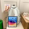 New Simple Backpack for College Students Solid Color Large Capacity Casual Trendy Backpack Niche Design Backpack