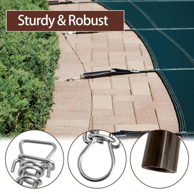 Heavy Type Pool Winterization Spring With Stainless Steel Construction and Protective Sleeve D Rings Plug