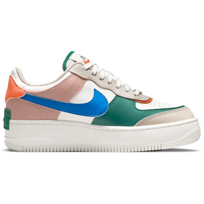 Nike Air Force 1 Shadow 'Sail Signal Blue Green' Women's Sneakers CI0919-109