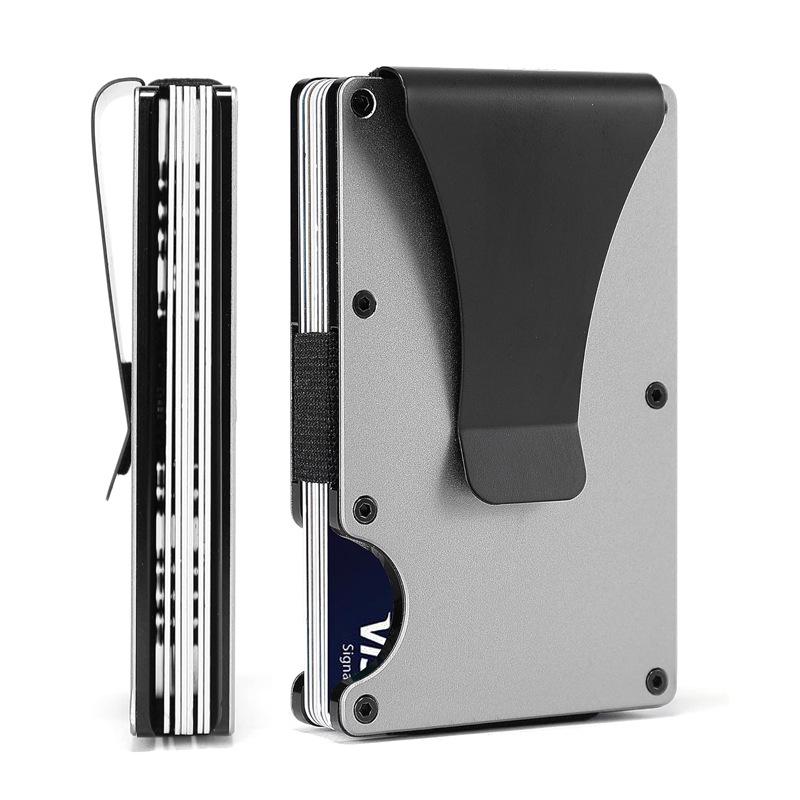 Aluminum Alloy RFID Anti-Theft Ultra-Thin Metal Card Holder Wallet for Men