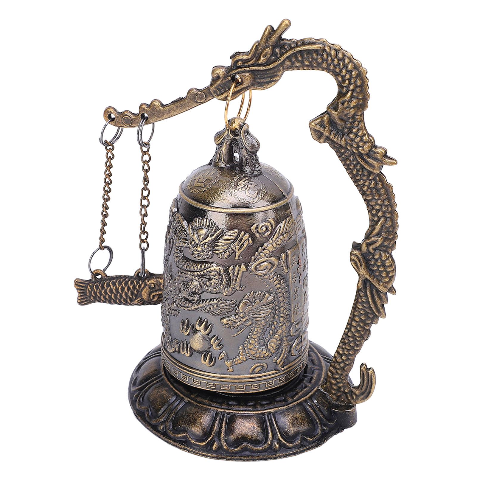 Колокольчик Дракона, античный бронзовый резной гальванический сплав, украшение в виде колокольчика Дракона для украшения дома