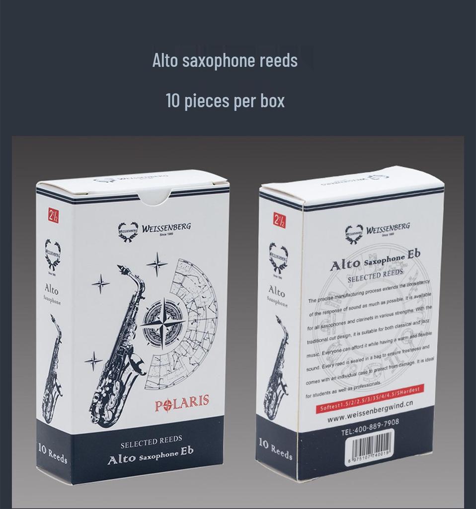 Weishengbao Saxophone Reeds: High Alto/Tenor Clarinet, 2.5 Grade, Black Box, Beginner
