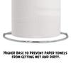 Zwei freistehende Toilettenpapierrollenhalter zur Aufbewahrung für Bad und Küche (Silber)