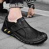 Fashion Handmade Leather Men Casual Shoes High Quality Genuine Leather Loafers for Men Flats Comfy Breathable Non-Slip Men Work Shoes