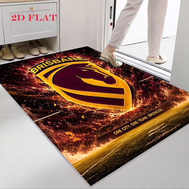 Brisbane Broncos Carpet Rug for Living Room Bedroom Home Sofa Decoration,Kids play Nonslip Floor Mat