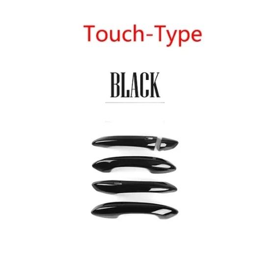 For Hyundai Tucson NX4 -2026 LHD Touch Type Carbon Fiber Black Exterior Door Handles Cover Trim Accessories