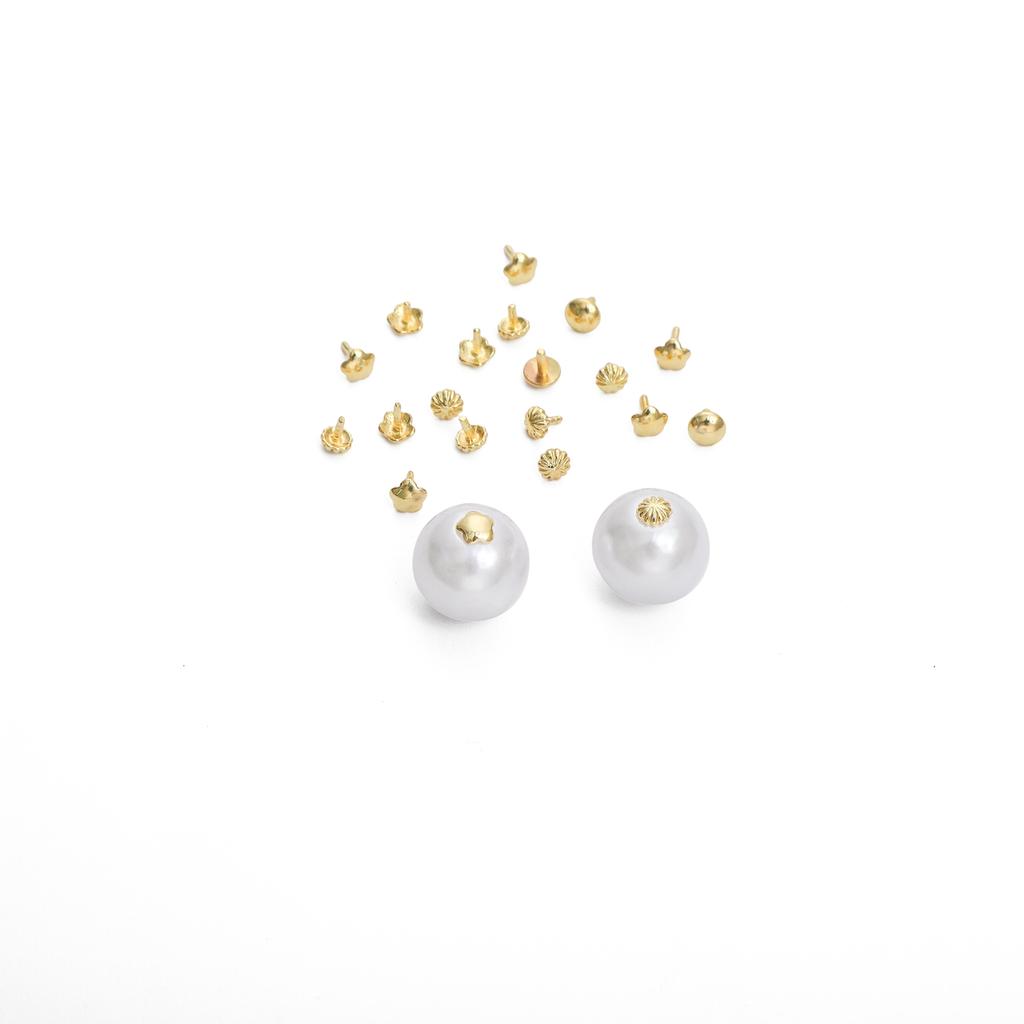 Copper Patterned Nail Cap Decorative End Cap for DIY Jewelry Making 10 Pcs