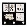 Wall-mounted Perpetual Calendar Ornaments Adjustable DIY Calendar with Hooks  Bedroom