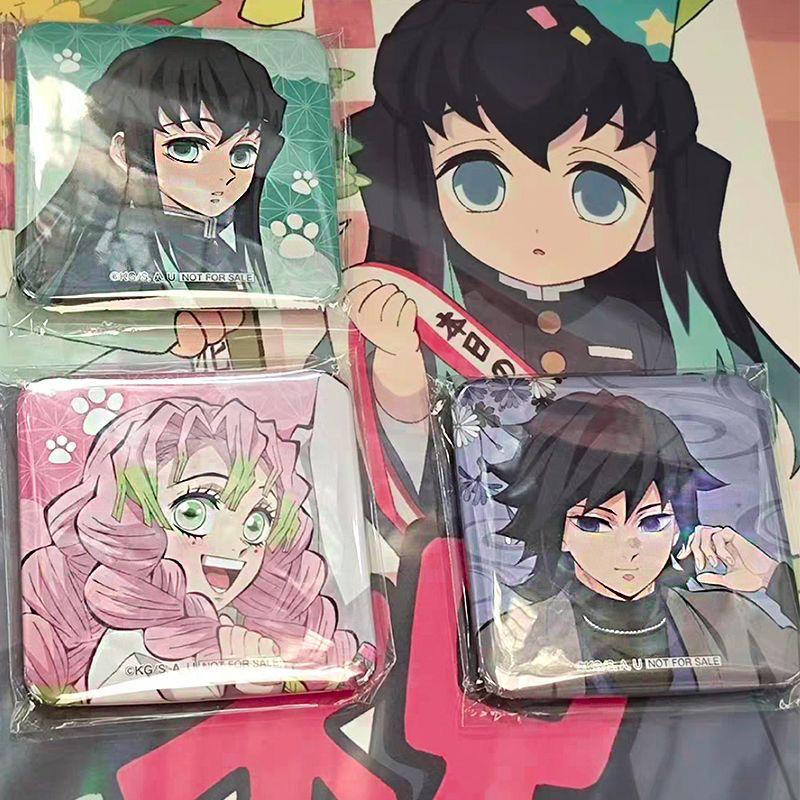 Demon Slayer Square Badge: Minamiya Candy Kuji B Prize - Muichiro, Mitsuri, Giyu, Kyoujuro