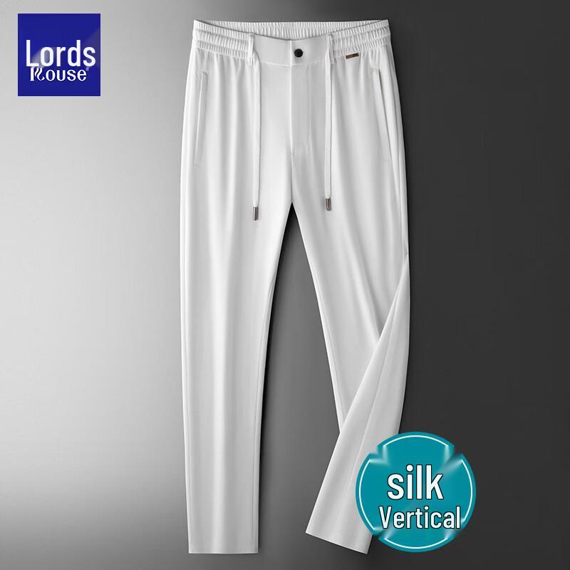 LUOZI Men s Silk Blend Casual Pants 2XL
