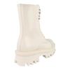 Salvatore Ferragamo Kira Leather Combat Boots White