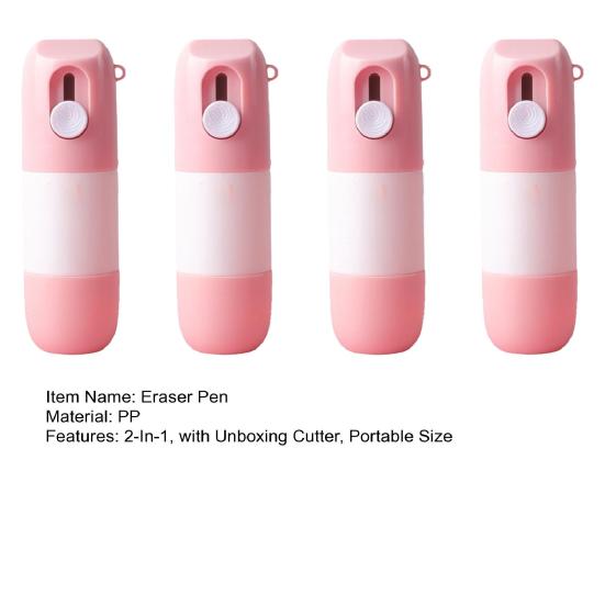 4/5/6Pcs 10ML 2-In-1 Box Cutter Thermal Paper Eraser, Water-Based Thermal Paper Eraser Pen, Instant Privacy Protection White Out Correction Fluid