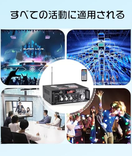 Topsky BT-298A Power Amplifier, Audio Sound Amplifier, Bluetooth HIFI Digital Amplifier, Microphone Amplifier, RC Support, Car, Home, USB, Party, Year