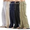2022 European & American Men's Cotton Linen Casual Long Pants
