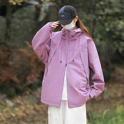 Damska jesienno-zimowa wodoodporna i wiatroszczelna kurtka zewnętrzna hardshell