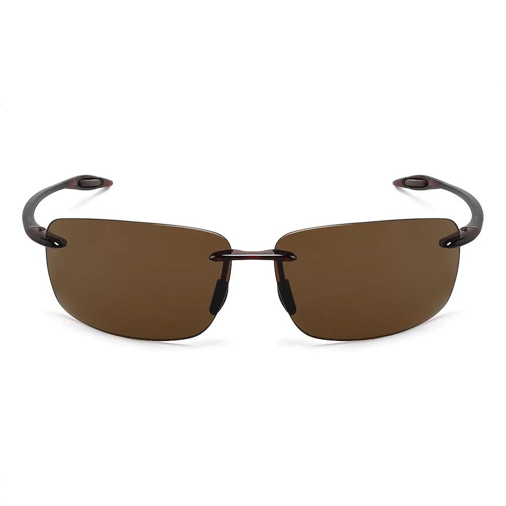 Klassische polarisierte Sport-Randlose Sonnenbrille Herren Fahren Rechteck Ultraleicht Rahmen Sonnenbrille UV400 MJ8009 Fahrerbrille