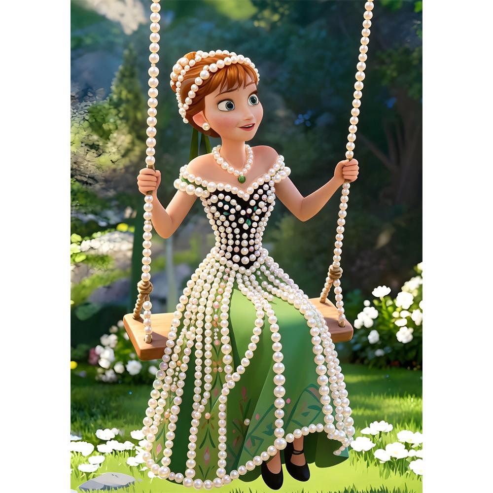 

Disney Pearl Painting Frozen Anna 5D DIY Pearl Picture Crafts for Adults/Beginners Gift Ideas Home Decor 30x40