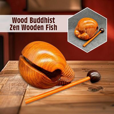 Fragrant Rosewood Carved Solid Wood Hand-Carved Empty Prayer Old-Style Chanting Temple Home Wooden Fish Musical Instrument