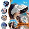 Women's Open-Top Sun Hat with UV Protection, Large Brim for Outdoor Cycling and Sunshade