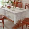 French Lace Romantic White Hollow Striped Tablecloth Tablecloth Tablecloth Wedding Decoration
