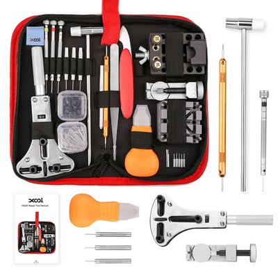 XOOL Watch Repair Tool Battery Band Spring Bar Watch Case Back Pin and Precision Screwdriver 151-Piece Set Replacement, Adjustment, Remover, Opener,
