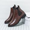 2026Fashion Shoes British Style Outdoor Shoes Men's Pointed Toe Boots High - Top Leather Casual Business Formal Office Footwear