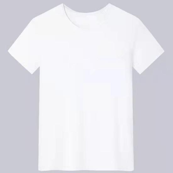 Men Solid Color T-Shirt Round Sleeve Summer Tee Neck Short Casual Loose Fit Tee Shirt