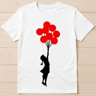 Ballon-Mädchen Musik Bestseller Banksy Lustiges Geschenk T-Shirt T-Shirt 2944