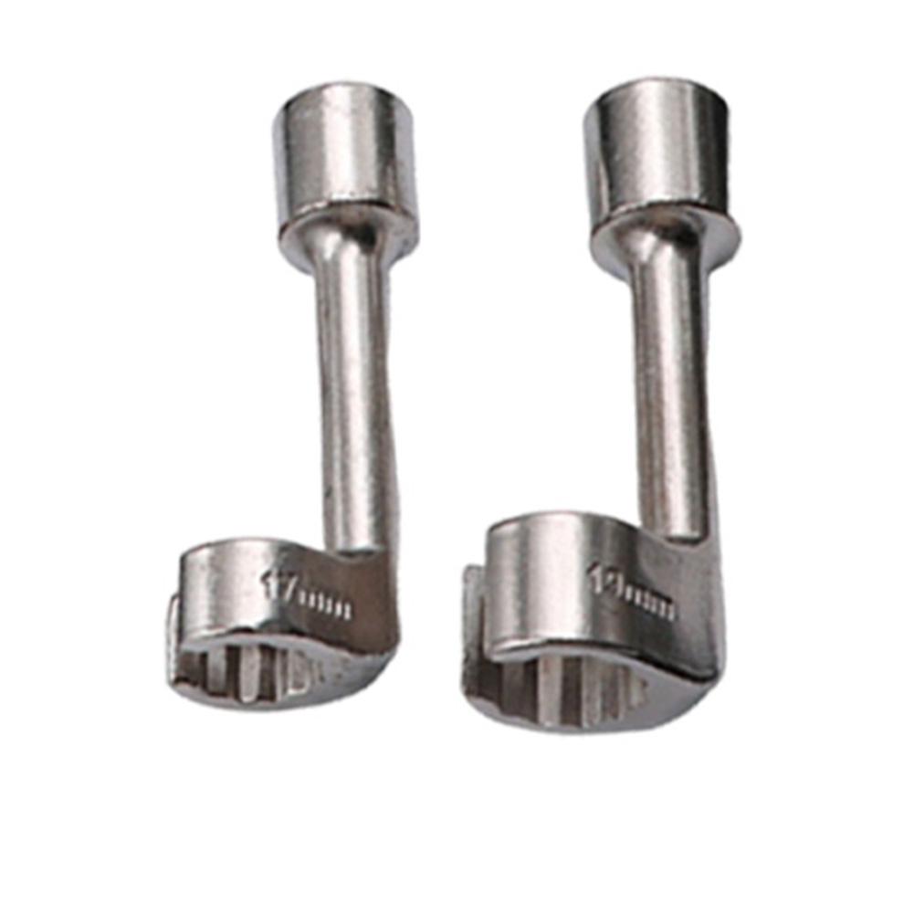 

2pcs Socket Wrench Automotive 1/2inch Drive Diesel Fuel Line Socket 17 19mm Line Socket L Shape Open Ended Wrenches