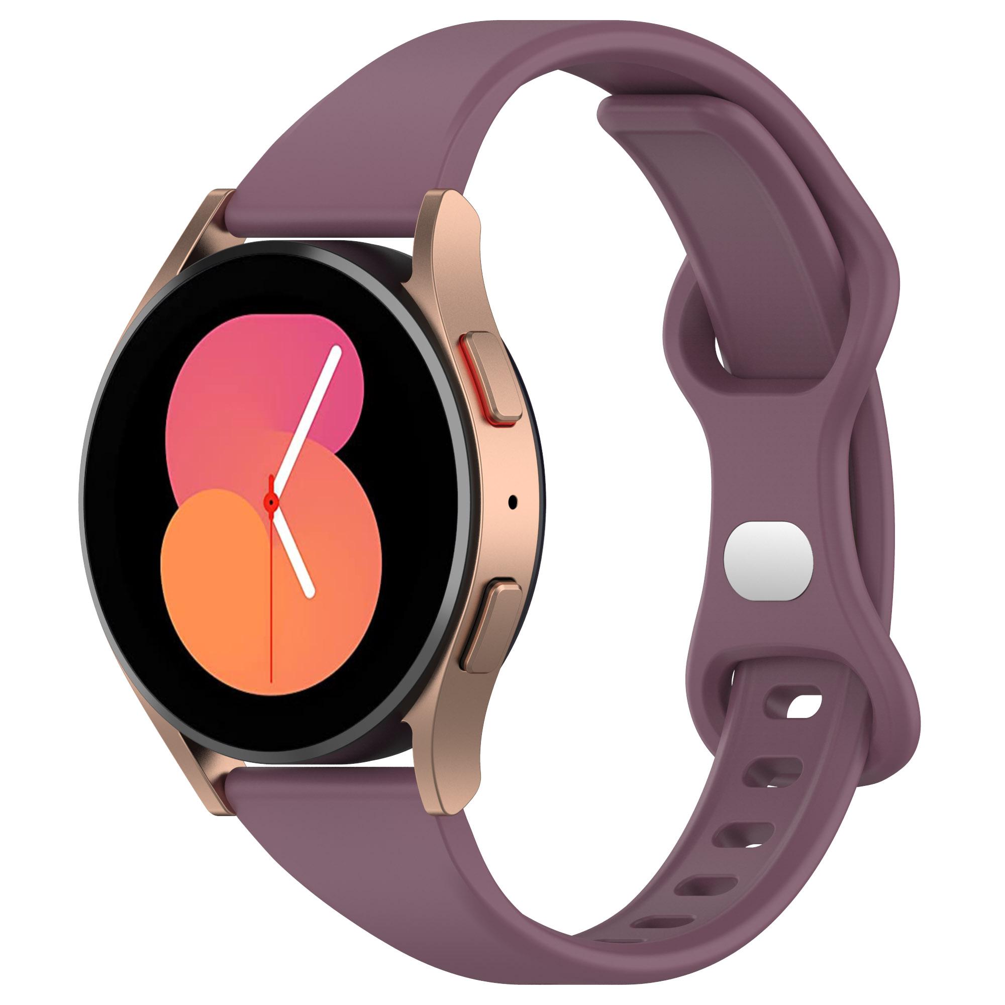 

Slim Silicone Strap For Samsung Galaxy Watch 7/FE/5/pro/6/4/Classic/Active 2 20/22mm watch Bracelet Huawei watch GT/5/4/3/2 Band 20mm watch strap фиолетовый